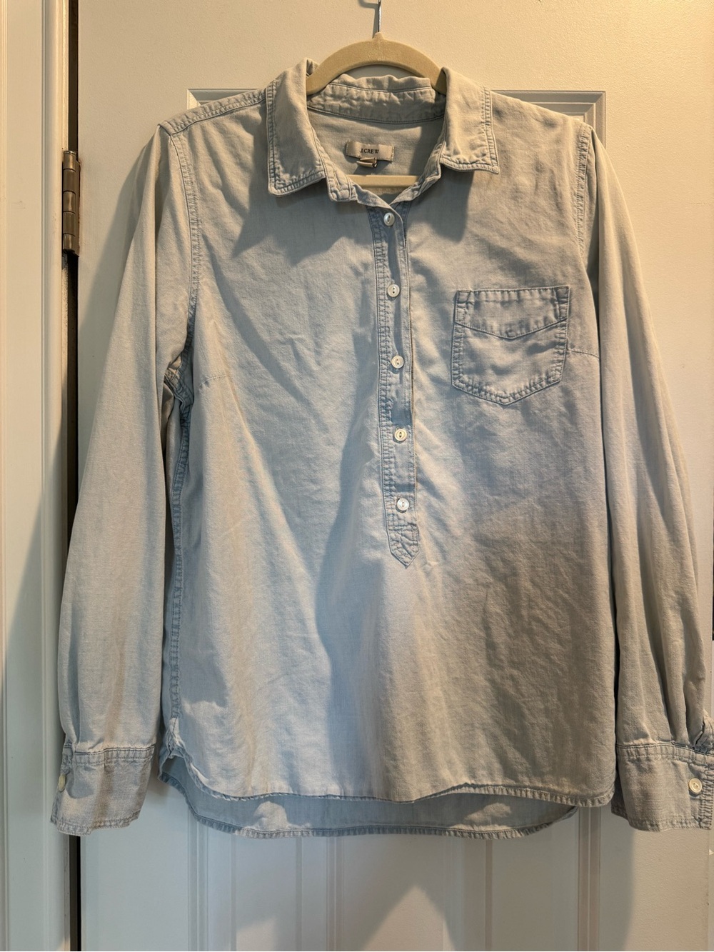 J.Crew Chambray Popover, size large